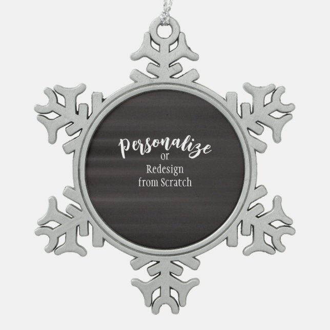 Create Your Own Custom Design Snowflake Pewter Christmas Ornament (Front)