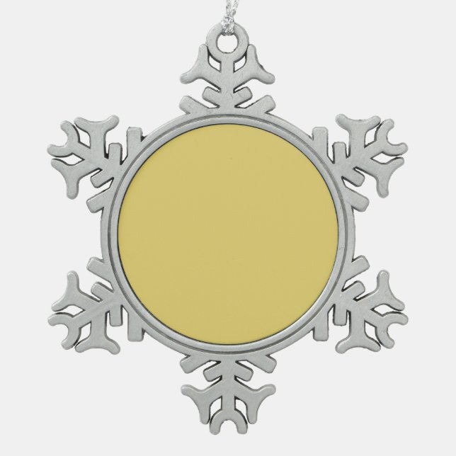 Create Your Own Custom Design Snowflake Pewter Christmas Ornament (Front)