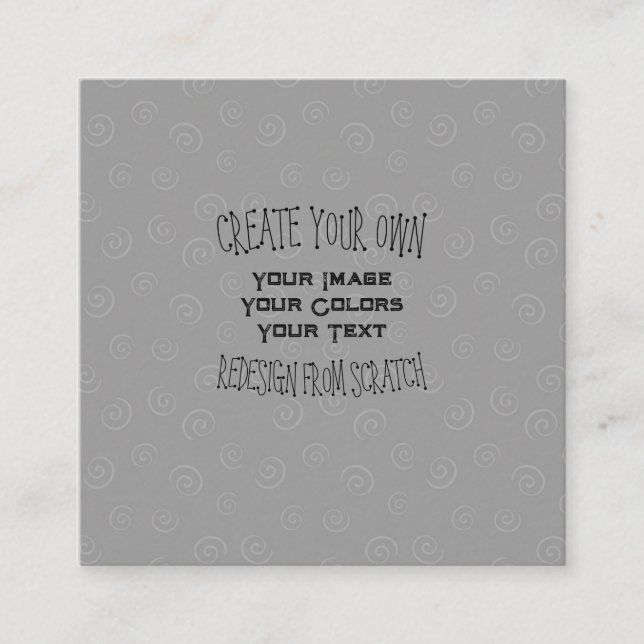 Create Your Own Custom Design Square Business Card (Front)
