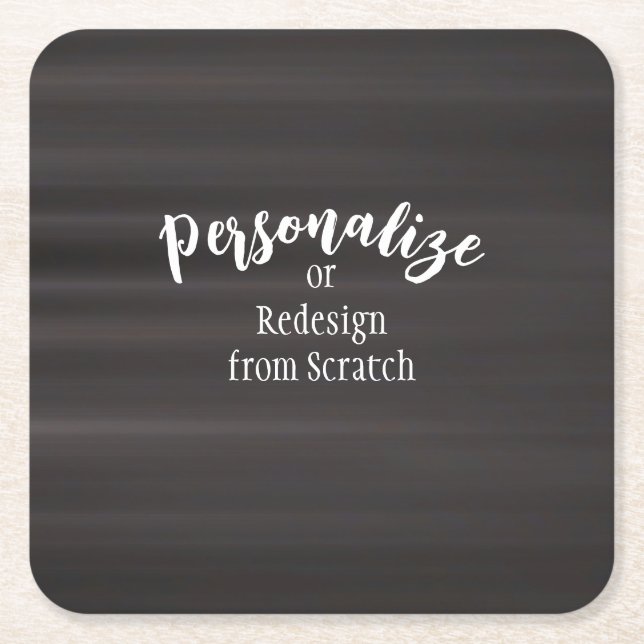 Create Your Own Custom Design Square Paper Coaster (Front)