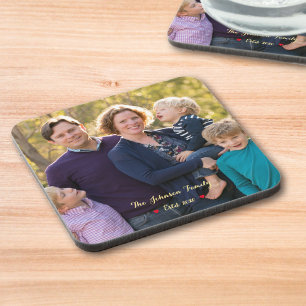 Create Your Own Custom Family Photo Cork Coasters