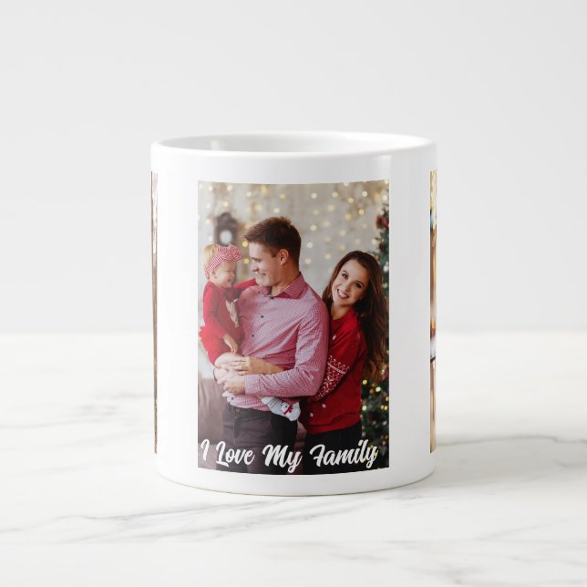 Create Your Own Custom Family Photo Large Coffee Mug (Front)