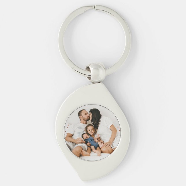 Create Your Own Custom Family Photo Personalised Key Ring (Front)