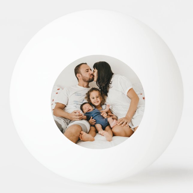 Create Your Own Custom Family Photo Personalised Ping Pong Ball (Front)
