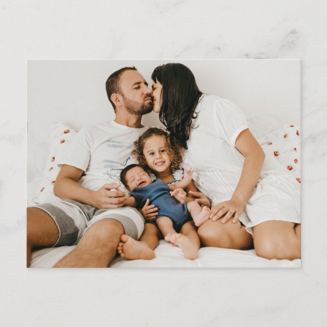 Create Your Own Custom Family Photo Personalised Postcard (Front)