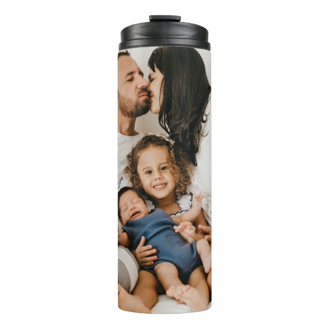 Create Your Own Custom Family Photo Personalised   Thermal Tumbler (Front)