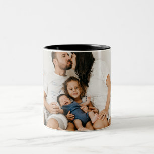 Create Your Own Custom Family Photo Personalised Two-Tone Coffee Mug