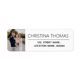 Create your own custom family photo Return Address
