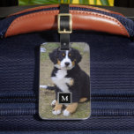 Create your own custom full photo monogram luggage luggage tag<br><div class="desc">Modern luggage tag with full custom photo.
You can add your own most beautiful photo to personalise it.
You can change the name,  monogram and text,  if you need help please contact me.</div>