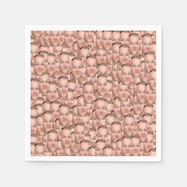 Create your own Custom Funny Photo Collage Napkin (Front)