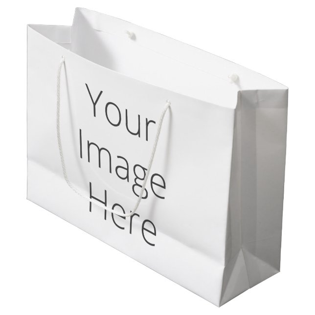 Create Your Own Custom Gift Bag - Large, Glossy (Front Angled)