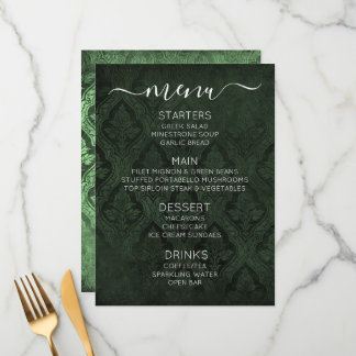 Create Your Own Custom Gothic Vintage Damask Menu