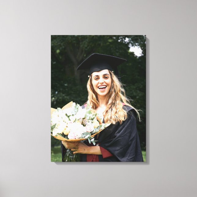 Create Your Own Custom Graduate Photo Canvas Print (Front)