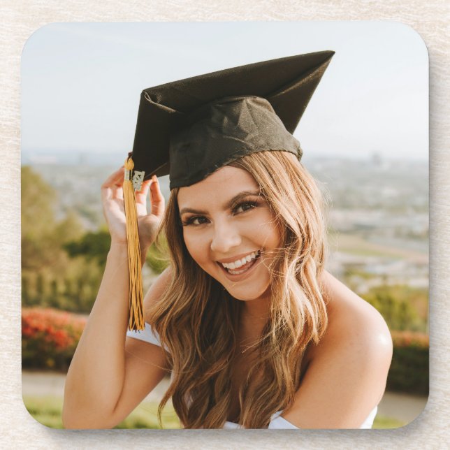 Create Your Own Custom Graduate Photo Coaster (Front)