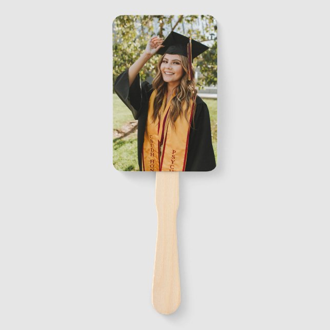 Create Your Own Custom Graduate Photo Hand Fan (Front)