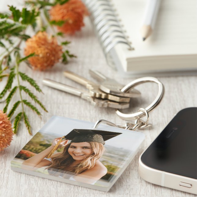 Create Your Own Custom Graduate Photo Key Ring (Front Right)