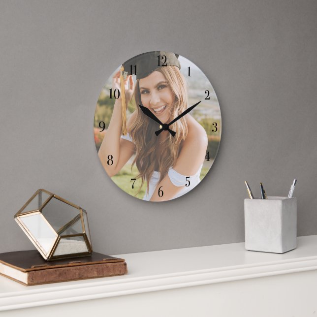 Create Your Own Custom Graduate Photo Large Clock (Office)
