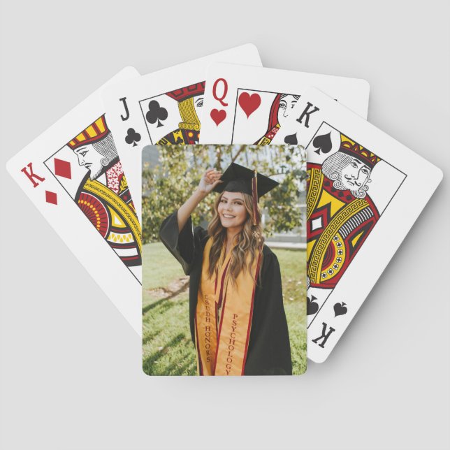 Create Your Own Custom Graduate Photo Playing Cards (Back)