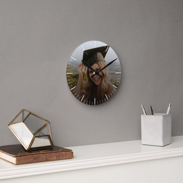 Create Your Own Custom Graduate Photo Round Clock (Office)
