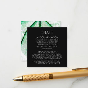 Create Your Own Custom Green Leaf Negative Enclosure Card