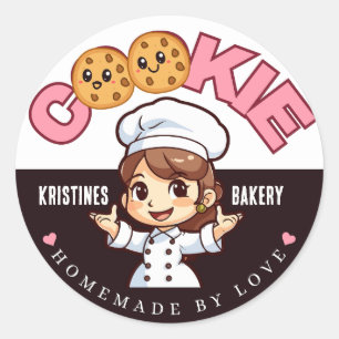 Create your own Custom Homemade with love Bakery Classic Round Sticker