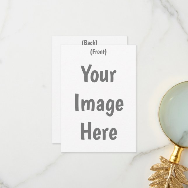 Create your own custom image message 3.5"x5" Flat Thank You Card (Front/Back In Situ)