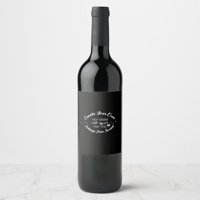 Create Your Own Custom Image Wine Label (Front)