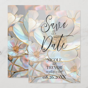 Create Your Own Custom Iridescent Flowers Save The Date