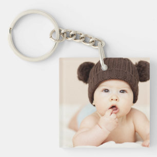 Create Your Own Custom Kids Children Photo Modern Key Ring