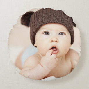 Create Your Own Custom Kids Children Photo Modern Round Cushion