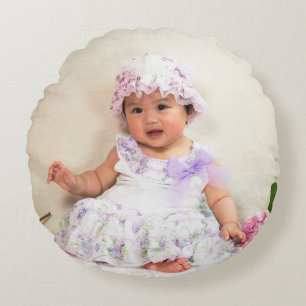 Create Your Own Custom Kids Children Photo Modern Round Cushion