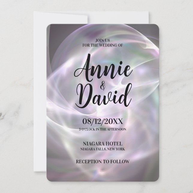 Create Your Own Custom Light Orb Wedding Invitation (Front)