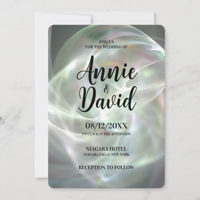 Create Your Own Custom Light Orb Wedding Invitation (Front)