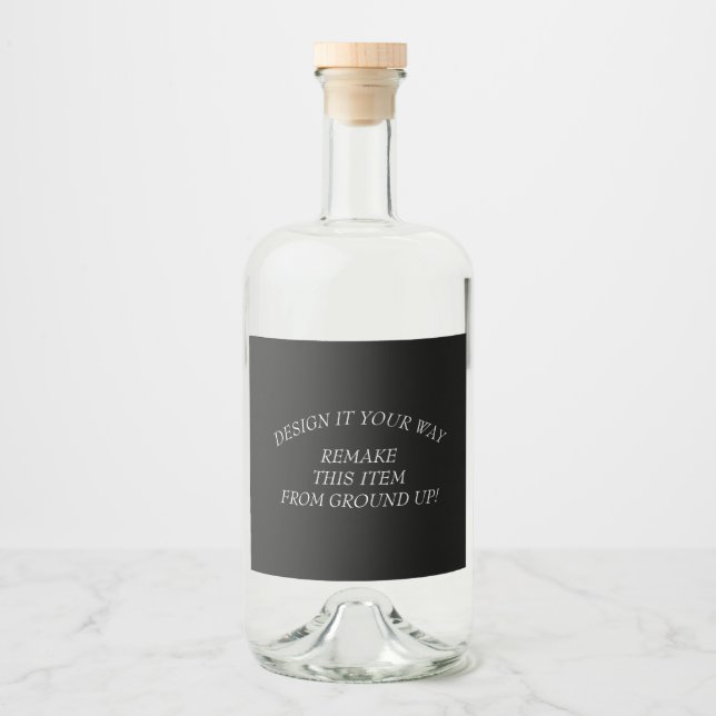 Create Your Own Custom Liquor Bottle Label (Front)