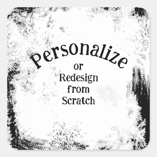 Create Your Own Custom Logo/Art Square Sticker (Front)