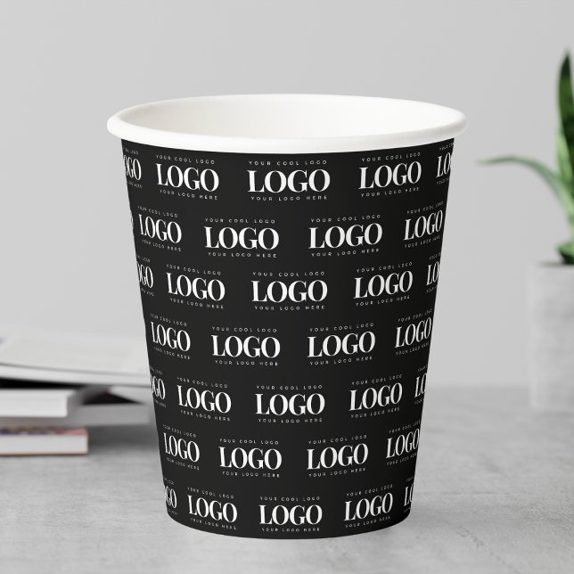 Create Your Own Custom Logo Pattern Business Party Paper Cups (Creator Uploaded)