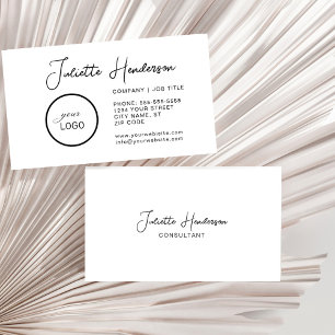 Create Your Own Custom Logo Photo Modern Script Bu Business Card