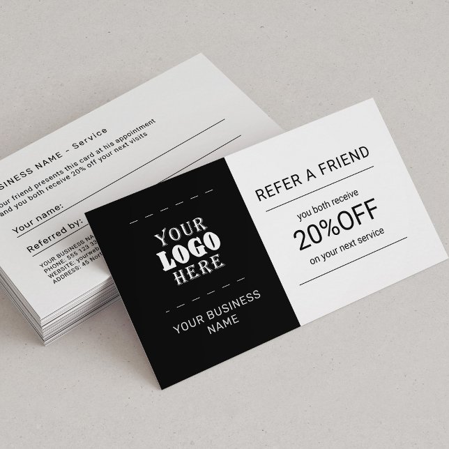 Create your own custom logo professional referral card (Creator Uploaded)