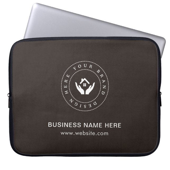 Create Your Own Custom Logo & Text Promotional Laptop Sleeve (Front)