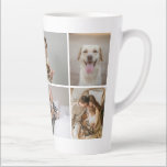 Create your own custom made 5 photo personalised latte mug<br><div class="desc">Easy design your custom personalised unique latte mug from Ricaso Add your 6 photos,  artwork, 
Ideal photo gifts</div>