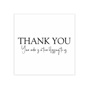 Create Your Own Custom Message Thank You Wooden  Rubber Stamp