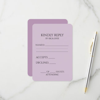 Create Your Own Custom Minimalist RSVP Card