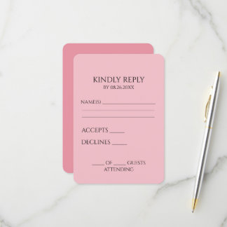 Create Your Own Custom Minimalist RSVP Card
