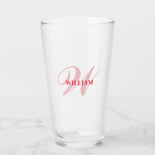 Create Your Own Custom Monogram And Name red Glass
