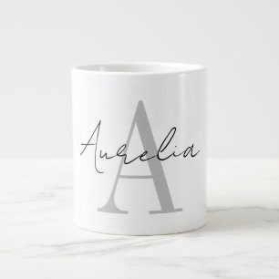 Create Your Own Custom Monogram And Name Script  Large Coffee Mug