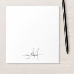 Create Your Own Custom Monogram And Name Script Notepad<br><div class="desc">Create your own personalised notepads with your custom handwritten name and monogram. To edit this design template,  change the text fields as shown above. You can easily add more text or images,  customise fonts and colours.
Treat yourself or make the perfect gift for family,  friends,  parents and grandparents!</div>