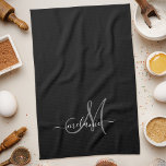 Create Your Own Custom Monogram And Name Script Tea Towel<br><div class="desc">Create your own personalised kitchen towel with your custom handwritten name and monogram. To edit this design template,  change the text fields as shown above. You can easily add more text or images,  customise fonts and colours.
Treat yourself or make the perfect gift for family,  friends,  parents and grandparents!</div>