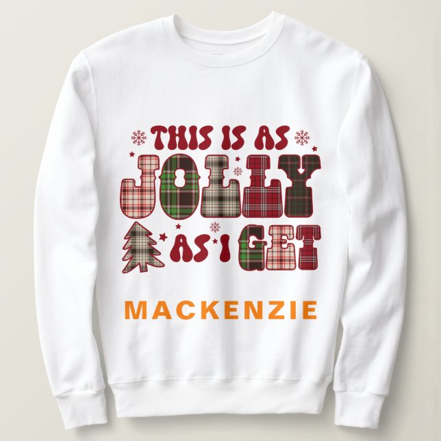 Create Your Own Custom Name Christmas Funny Sweatshirt (Design Front)