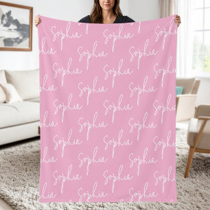 Create Your Own Custom Name Fleece Blanket