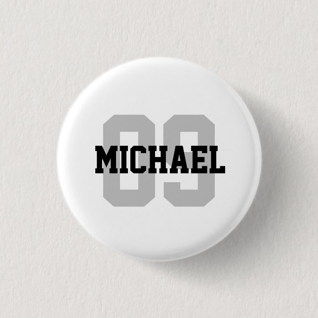 Create Your Own Custom Name Number 3 Cm Round Badge (Front)